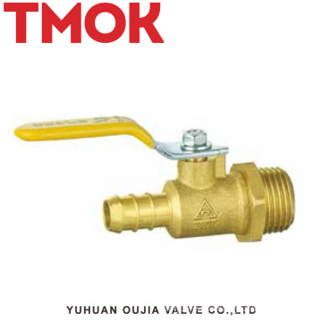 brass color long handle outer wire gas ball valve